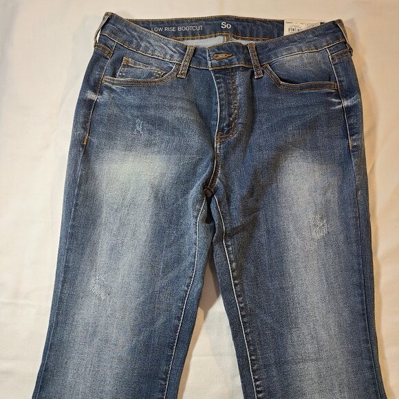 SO Distressed Bootcut low rise Jeans size 9 - C073 - Picture 1 of 9